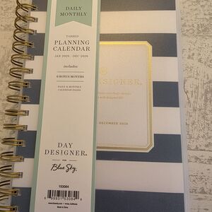 Blue Sky Day Designer NWT Navy and White Striped 2026 Planner